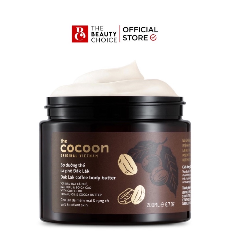 Bơ dưỡng thể Đắk Lắk Cocoon (hủ 200mL)