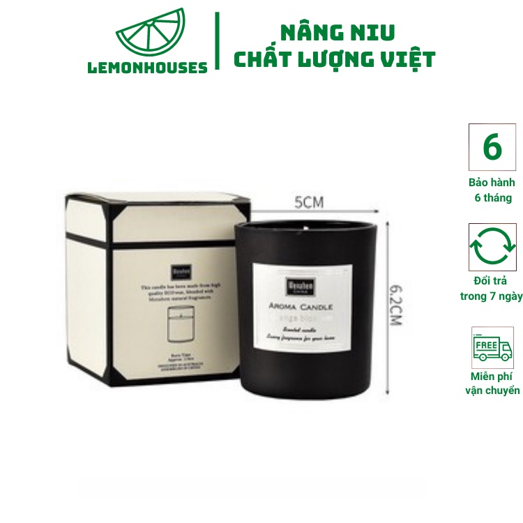 Nến Thơm Thư Giãn Không Khói Cao Cấp Aroma Menahem Sena Beauty, Nến Thơm Có 6 Mùi Thơm Siêu Sang