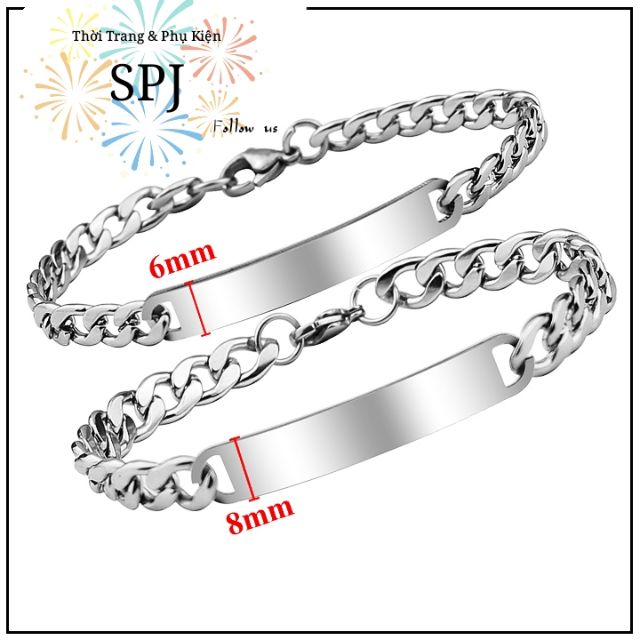 Lắc Tay Cặp Đôi Couple Trơn