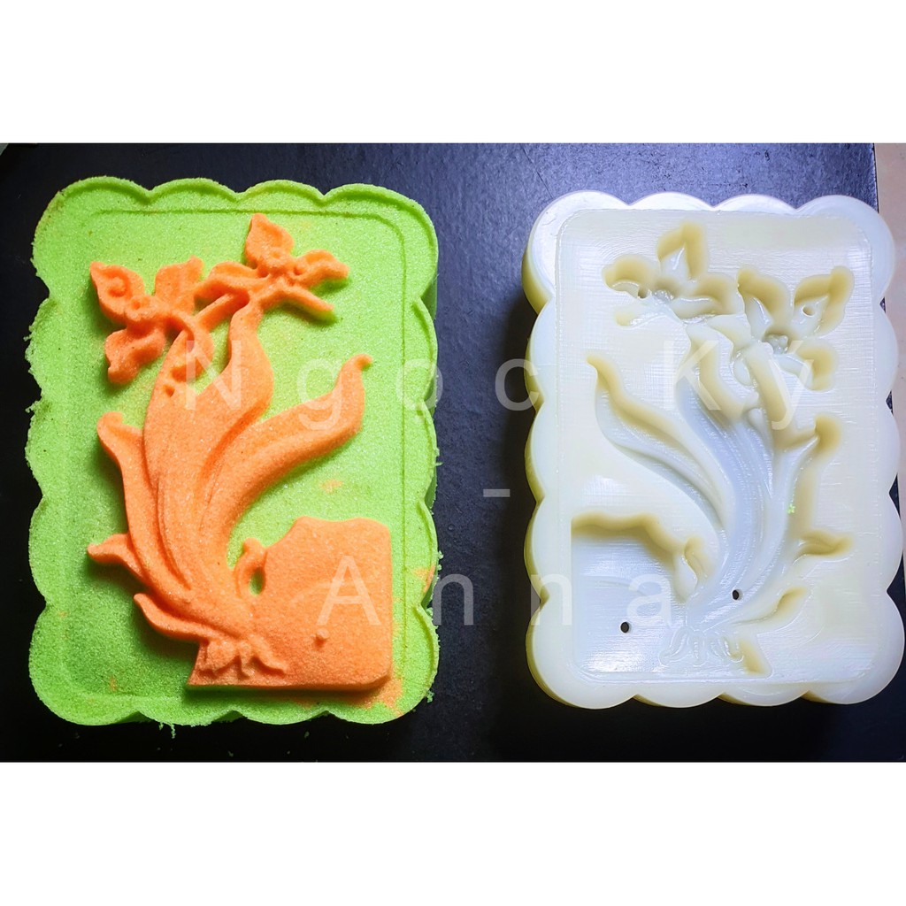 NQ00967 - KHUÔN LÒ XO BÁNH TRUNG THU / BÁNH DỨA  HÌNH CHỮ NHẬT 50G )