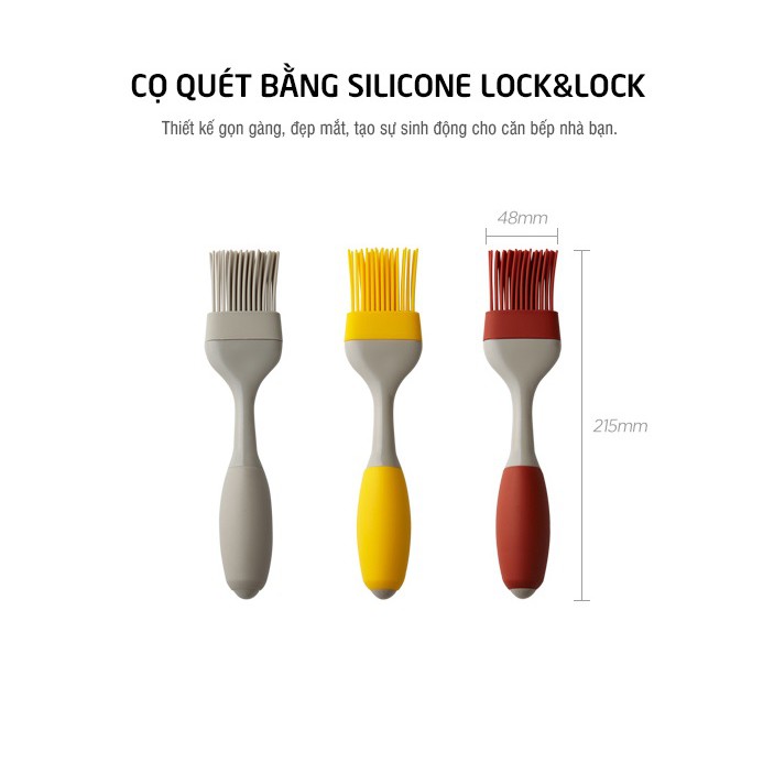 Cọ quét dầu cọ phết dầu Lock&amp;Lock bằng silicone chịu nhiệt LOL126