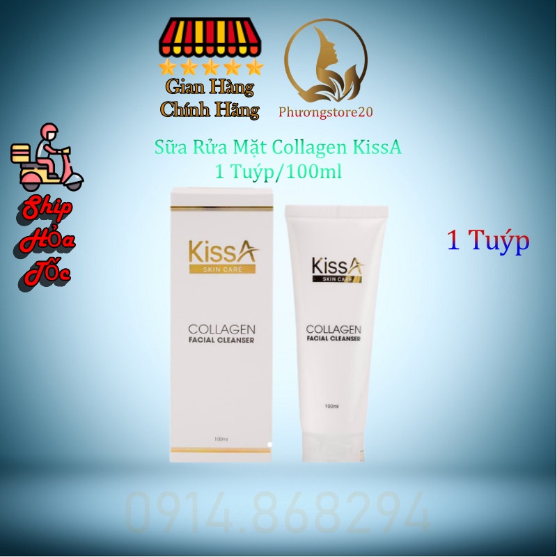 Sữa rửa mặt trắng da Collagen KissA