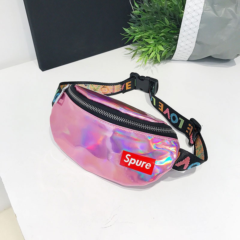 Túi đeo hông chất liệu da bóng cho bé