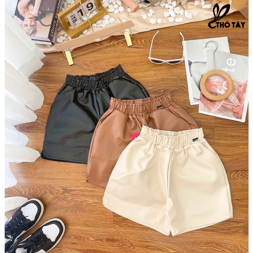 Quần short da lưng thun THỎ TÂY Q179C246