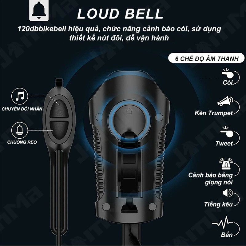 Đèn còi kiêm đồng hồ xe đạp FY 317