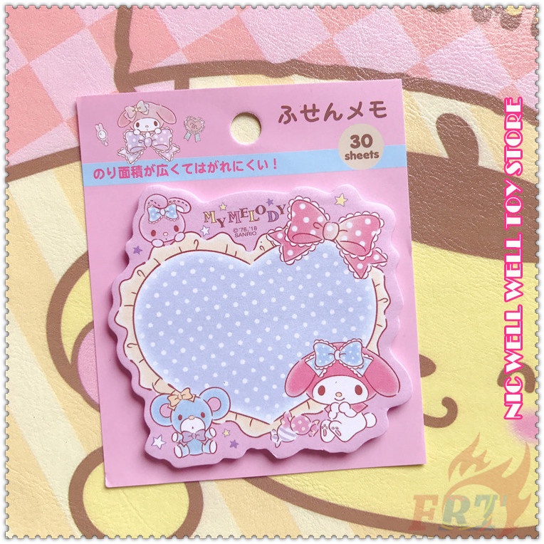 30 Tờ / Bộ ✿ Ghi Chú Dính Sanrio Q-2 ✿ Giấy Dán Ghi Chú Họa Tiết Hoạt Hình Hello Kitty / Little Twin Stars / Gudetama / Cinnamonroll / My Melody / PomPomPurin N Times