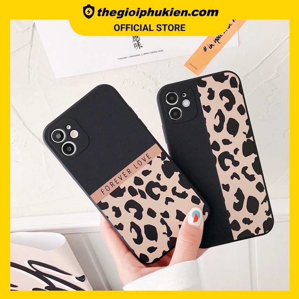 Ốp lưng iphone cạnh vuông dành cho ip Da Báo 6/6plus/6s/6splus/7/7plus/8/8plus/x/xs/11/12/pro/max - e33