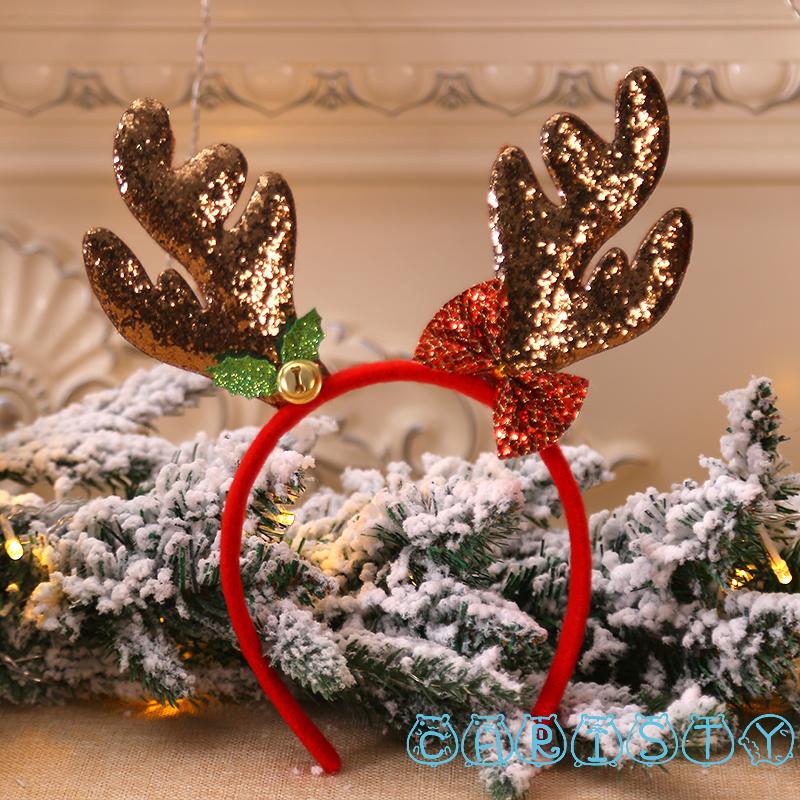 Cài tóc hình tuần lộc lấp lánh xinh xắn