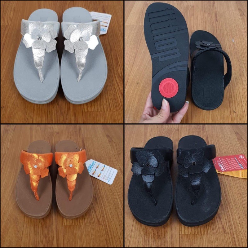 Fitflop Dép Xỏ Ngón Đính Hoa Thời Trang Cho Nữ