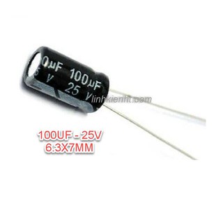 10 con LINH KIỆN tụ hóa 100UF 25V 6.3x7mm