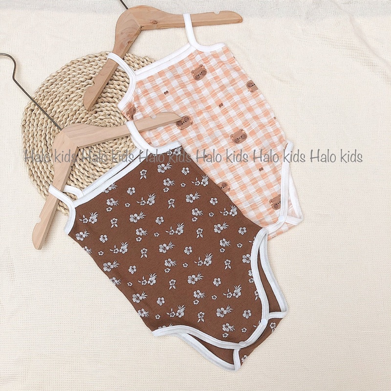 Body 2 dây  vintage chất liệu xuất hàn cho bé gái