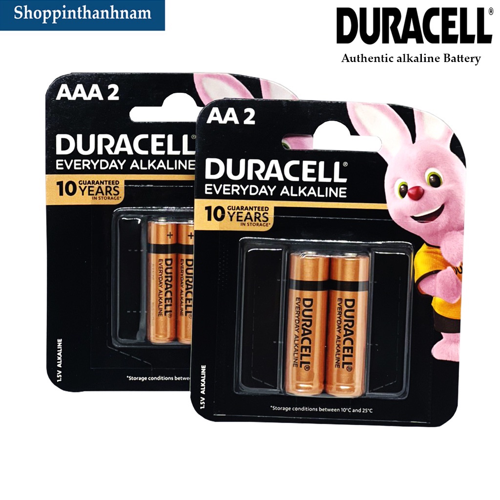 Pin Duracell AA / AAA dung lượng cao vỉ 2 viên chính hãng