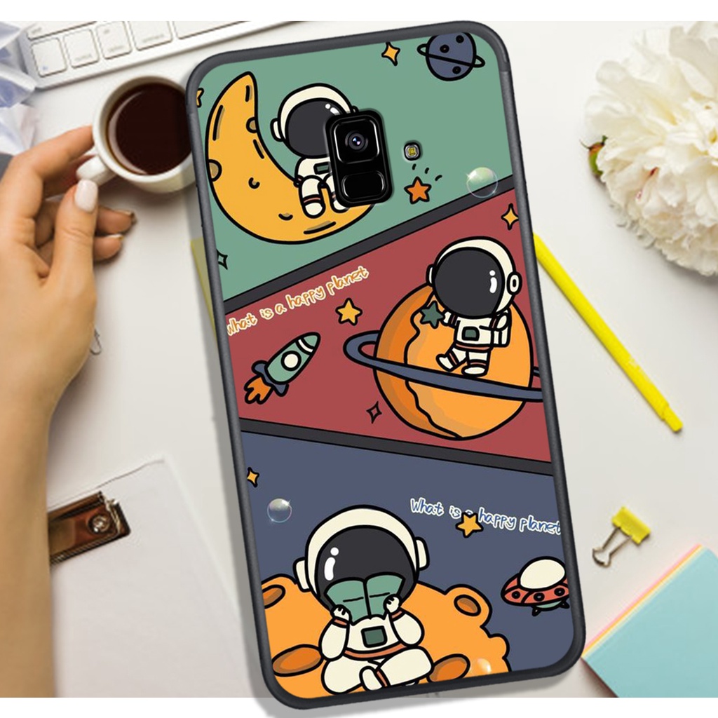 [ SIÊU HOT] ỐP LƯNG SAM-SUNG A6 2018/A5/A* 2018/J6 2018/A8 PLUS  , IN HÌNH ASTRONAUT PHI-HÀNH-GIA, MÀU SẮC BẮT MẮT
