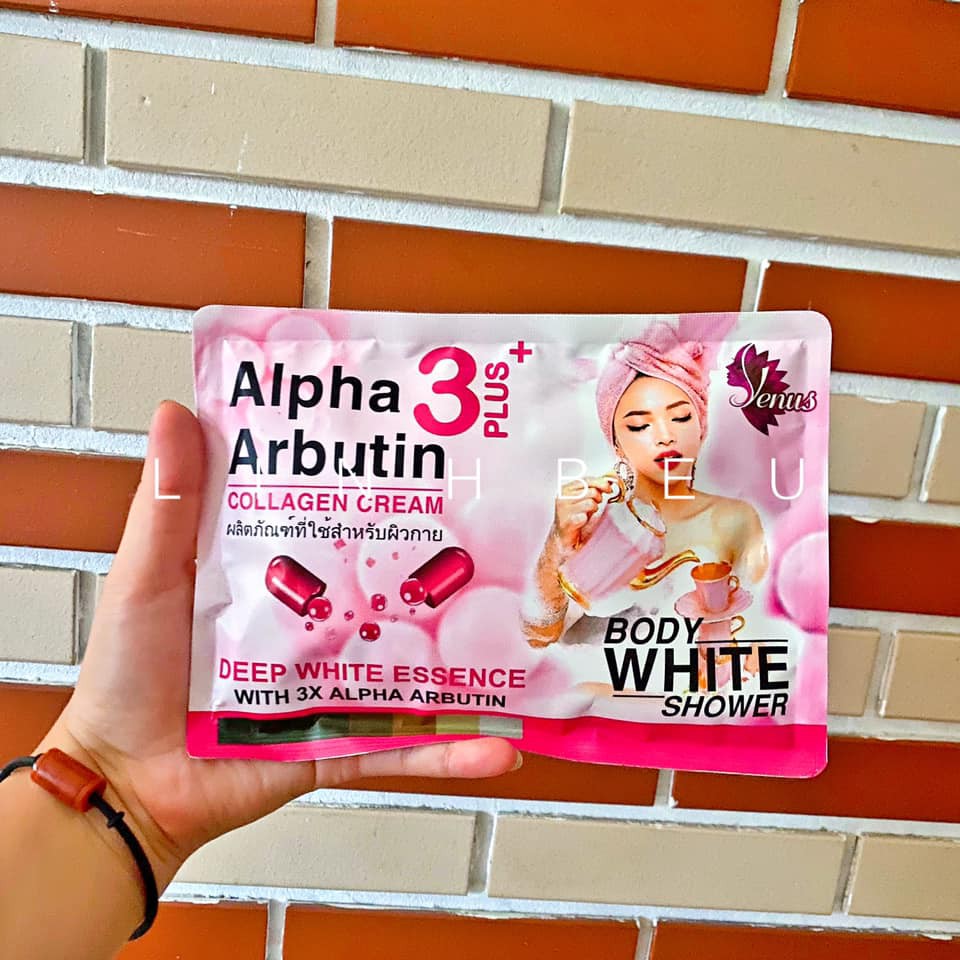 Set Ủ Tắm Body White Shower Alpha Arbutin