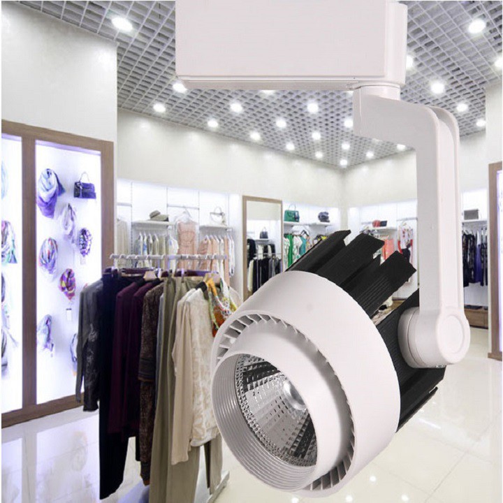 ĐÈN RỌI RAY COB 20W VỎ TRẮNG ĐEN - ĐÈN CHIẾU ĐIỂM SỬ DỤNG TRANG TRÍ SHOP, SHOWROOM