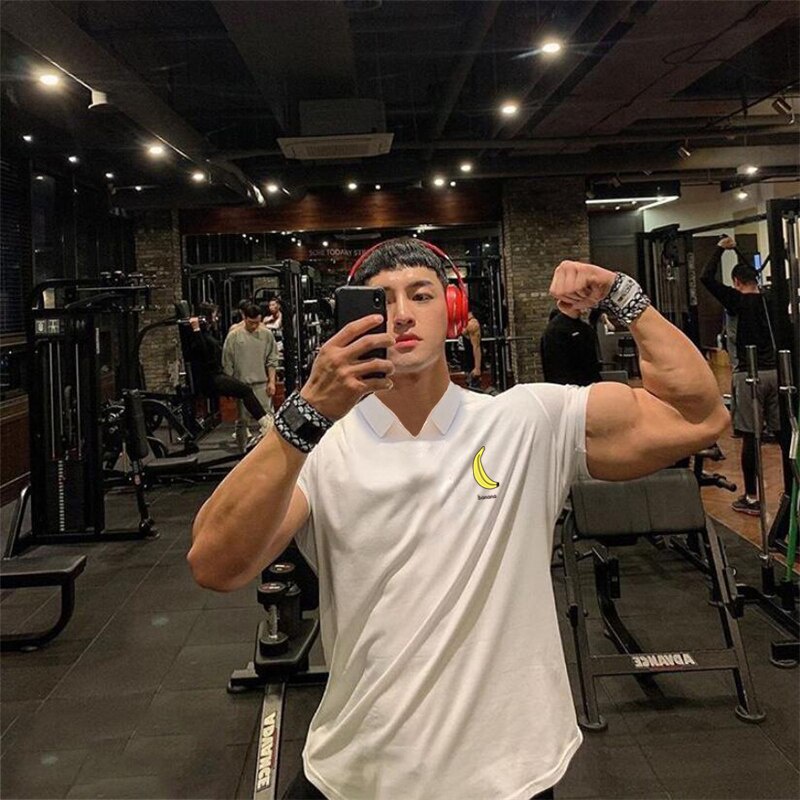 Áo polo Tay Ngắn Dáng Rộng Vải Cotton Thời Trang Mùa Hè Hàng Mới Dành Cho Nam