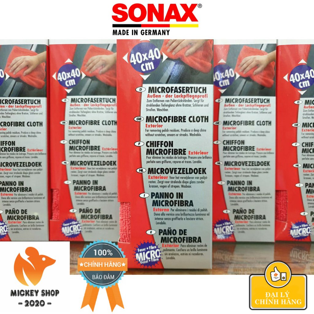 [CAO CẤP] Khăn Siêu Sợi Đánh Bóng Sơn SONAX Micro Fibre Cloth Exterior 416200