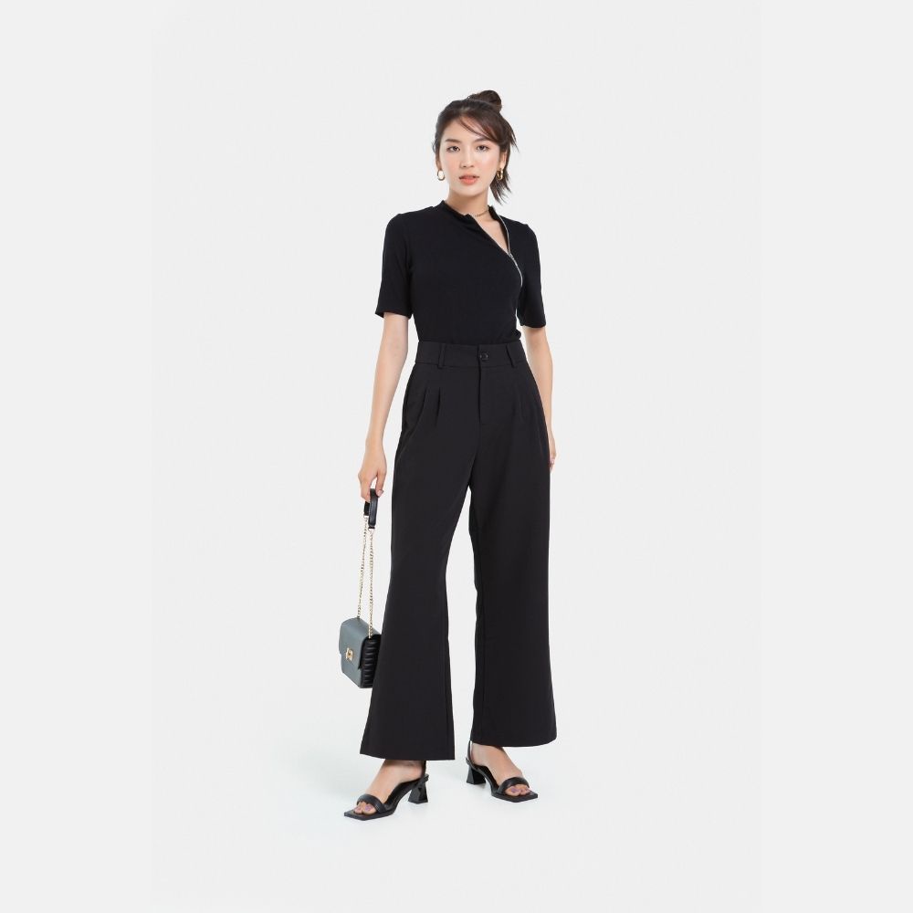 Quần Dài JUNO Dáng Suông Xếp Ly JNQDA010