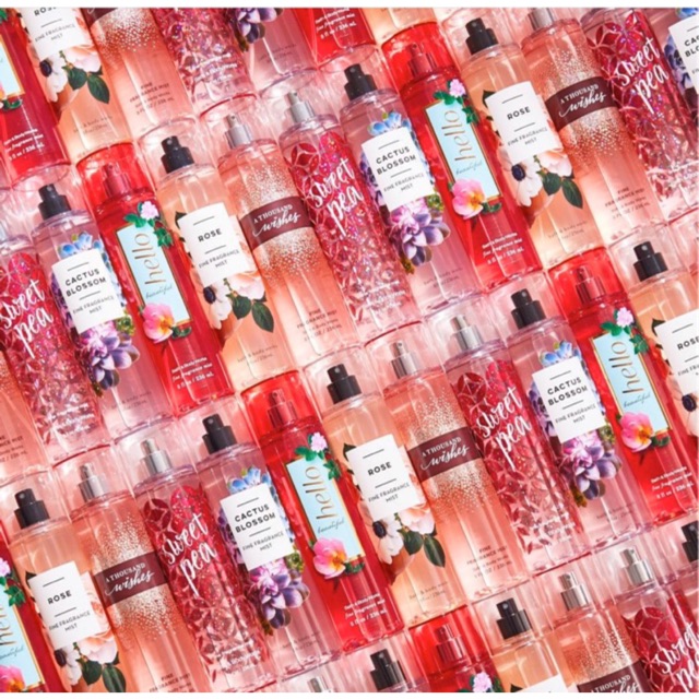 Xịt thơm cơ thể Bath and Body Works - phân loại mùi | Thế Giới Skin Care