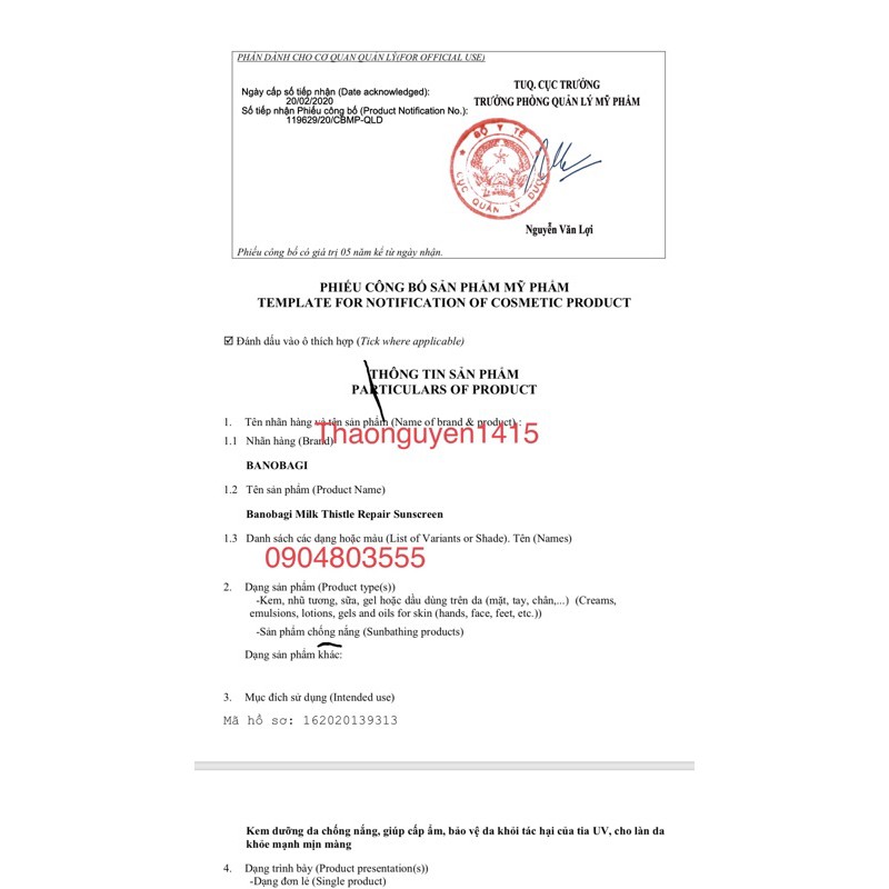 (MUA 1 TẶNG 1) Kem chống nắng Banobagi 50ml tặng tuýp 15ml | BigBuy360 - bigbuy360.vn