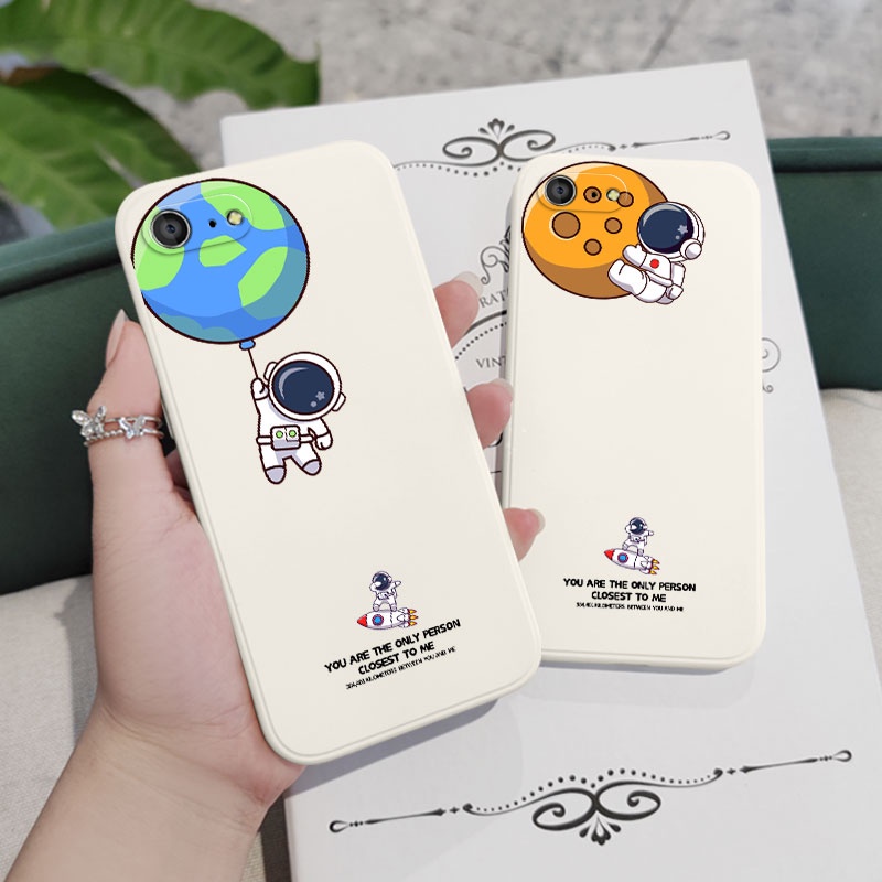 Ốp Điện Thoại Silicone Dẻo In Hình Phi Hành Gia Cho IPhone 8 7 Plus SE 2020 6 6S Plus