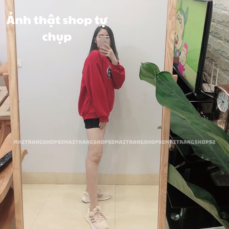Áo noel nữ, Áo sweater nữ phối hình cực cute (Clip/ảnh thật) – (TTA43)