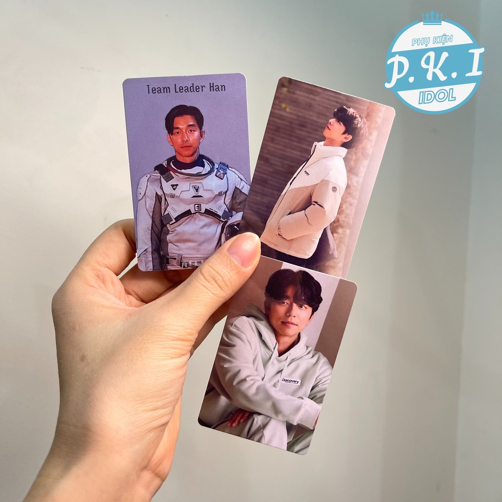 Set 9 Card Ảnh Nam Thần Gong Yoo - Ép Lastic + Bo Tròn 4 Góc