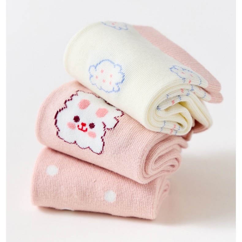 Set 3 đôi tất vớ họa tiết nhẹ nhàng kute dễ phối đồ - Sope Shop