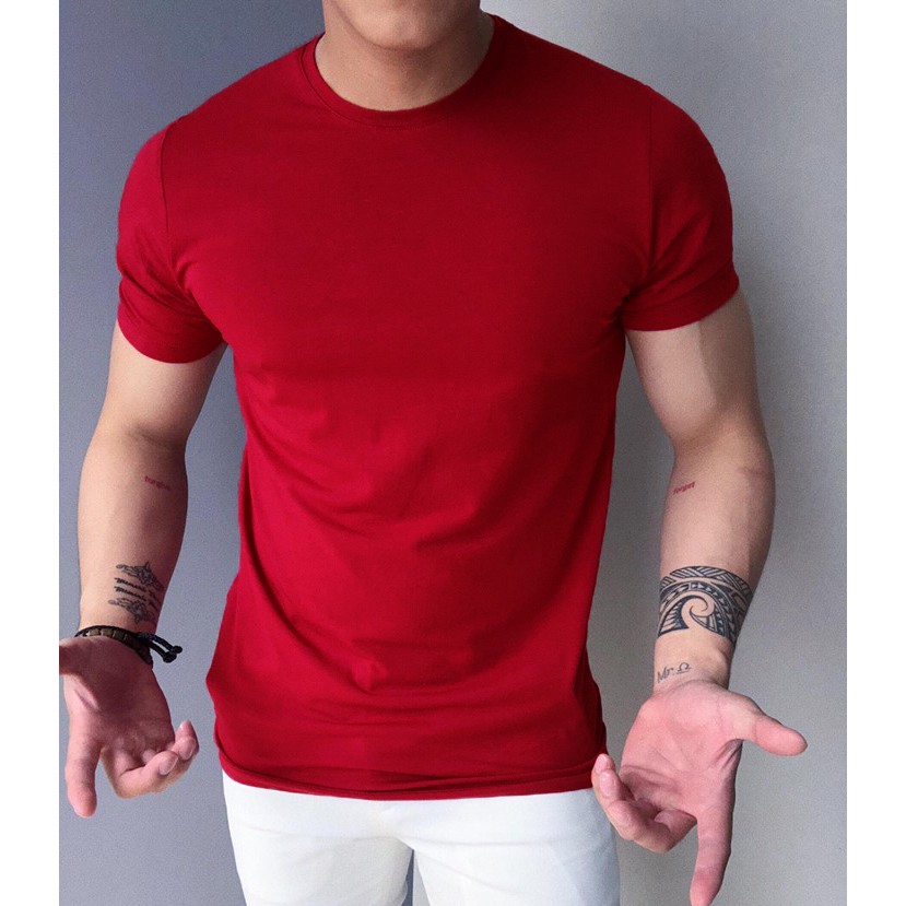 Áo Phông Trơn Màu Tay Ngắn Unisex Cho Cả Nam Và Nữ Vải Cotton Đẹp Và Thoáng Mát | BigBuy360 - bigbuy360.vn