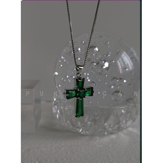 Vòng cổ nam nữ chữ thập unisex dây chuyền nam PUN màu bạc Titan đẹp phụ kiện thời trang - Vòng cổ Meral