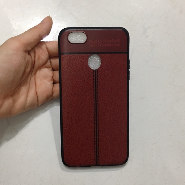 Ốp lưng da oppo F5 mầu nâu