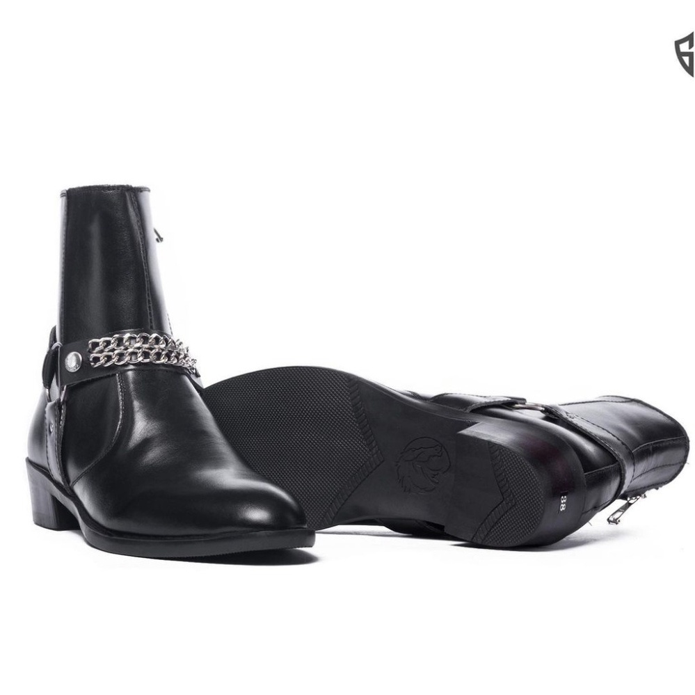 Giày Harness Boots nam chất liệu da bò nguyên tấm thời trang phong cách | BigBuy360 - bigbuy360.vn