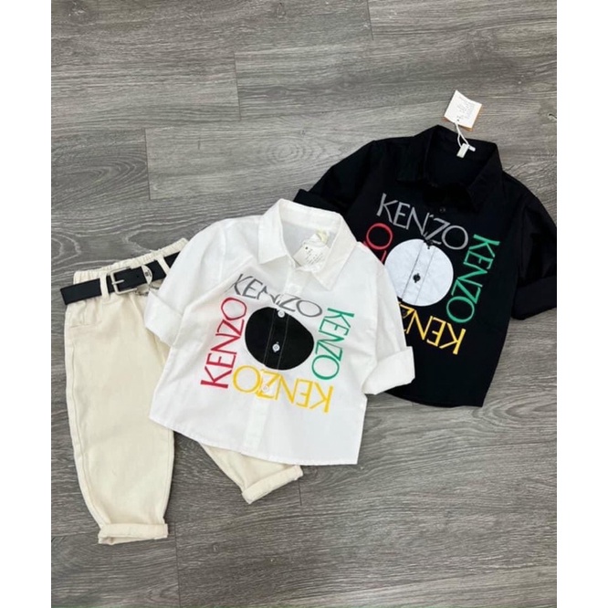Bộ áo ken dô quần thô kaki cho bé