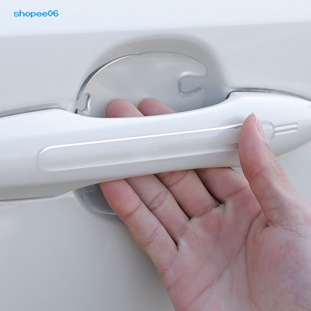 Set 8 Miếng Dán Trong Suốt Bảo Vệ Tay Cầm Cửa Xe Hơi Chống Trầy