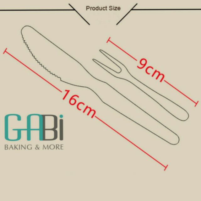 Set 1 dao kèm 4 dĩa nhựa ăn bánh/hoa quả