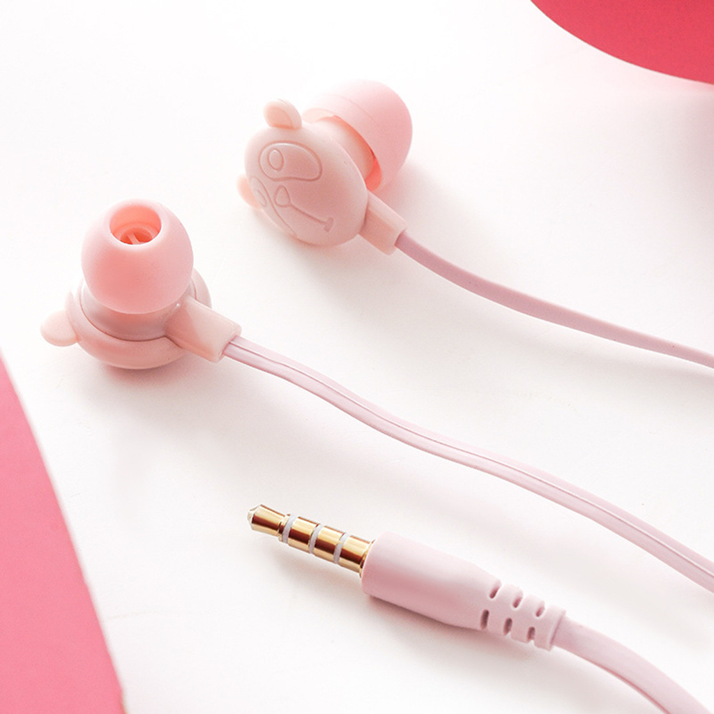 Tai Nghe Nhét Tai Có Dây 3.5mm Hình Gấu Đáng Yêu Cho Bé Gái | BigBuy360 - bigbuy360.vn