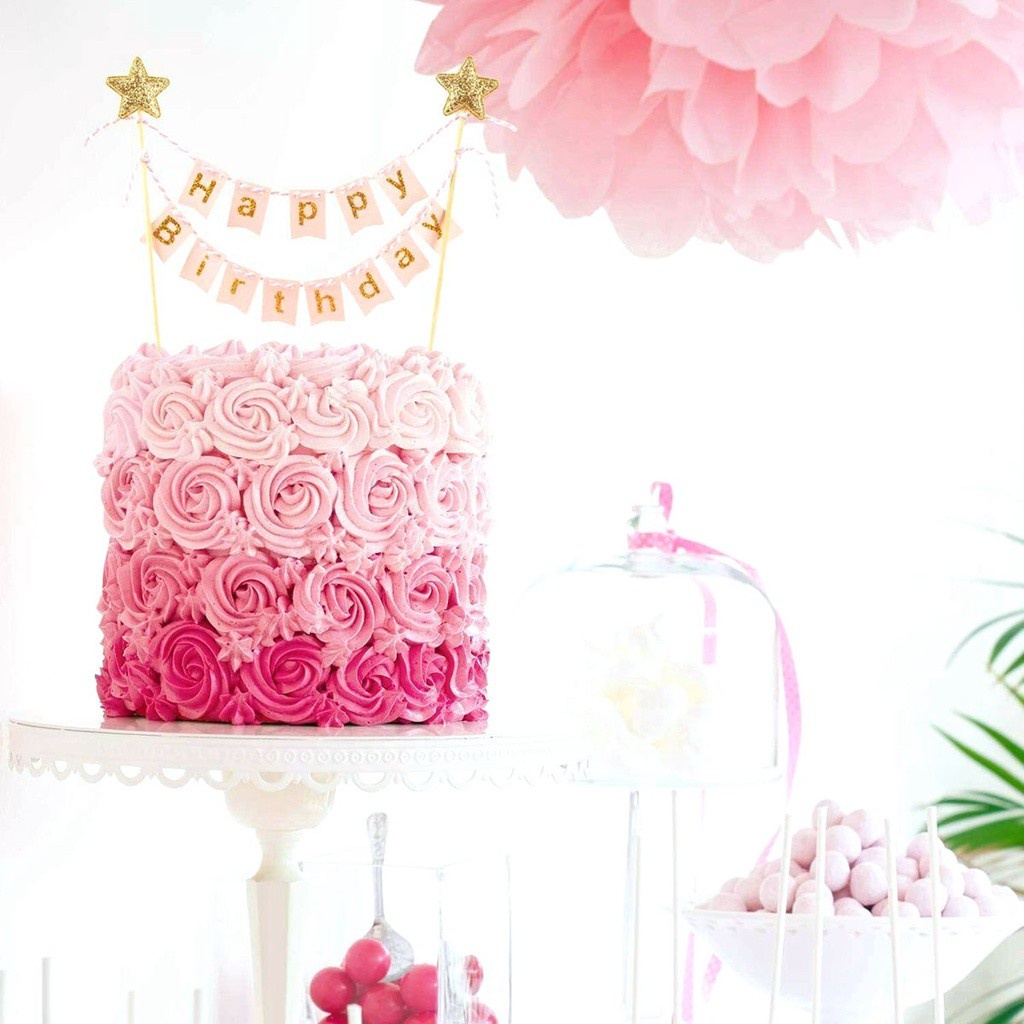 Epoch Cờ Trang Trí Bánh Kem Sinh Nhật Nhiều Màu Dành Cho Bé Trai Gái