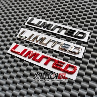 Decal Chữ kim loại dán xe ô tô - limited gồm có 3 màu đỏ, bạc, đen - loại chắc chắn, đẹp