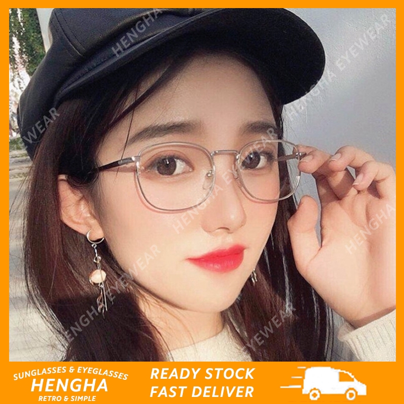 Kính mát gọng kim loại kiểu retro phong cách Hàn Quốc cho nam / nữ