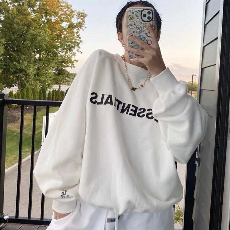 Áo Sweater Nam Nữ Essentials Nỉ Dài Tay Phong Cách Hàn Quốc Tay Dài Form Rộng