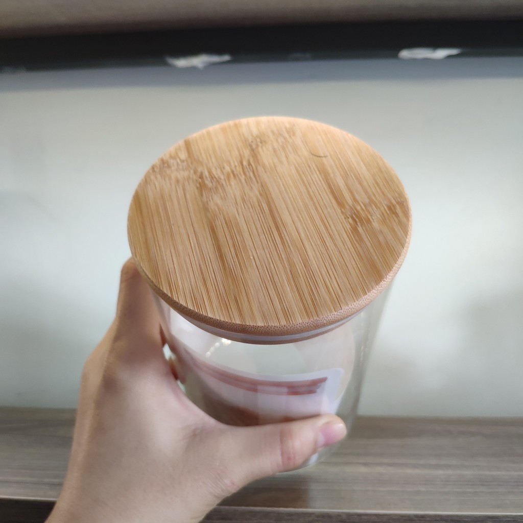 Lọ hũ thủy tinh có nắp đậy bằng gỗ, hàng nhập khẩu cao cấp | BigBuy360 - bigbuy360.vn