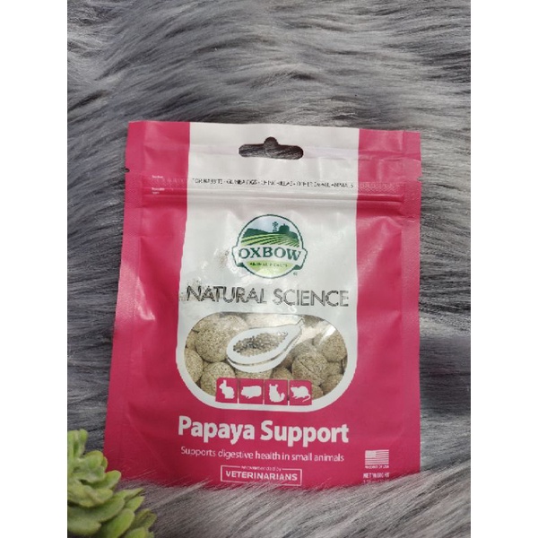 1 Viên Oxbow Papaya Support Hỗ Trợ Tiêu Hóa , Tiêu Búi Lông Dùng Cho Thỏ - Bọ - Chinchilla - Sóc - Hamster