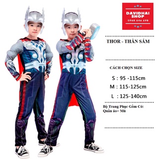 Trang Phục Quần áo Siêu Nhân cho bé trai Hoá Trang Thần Sấm trẻ em