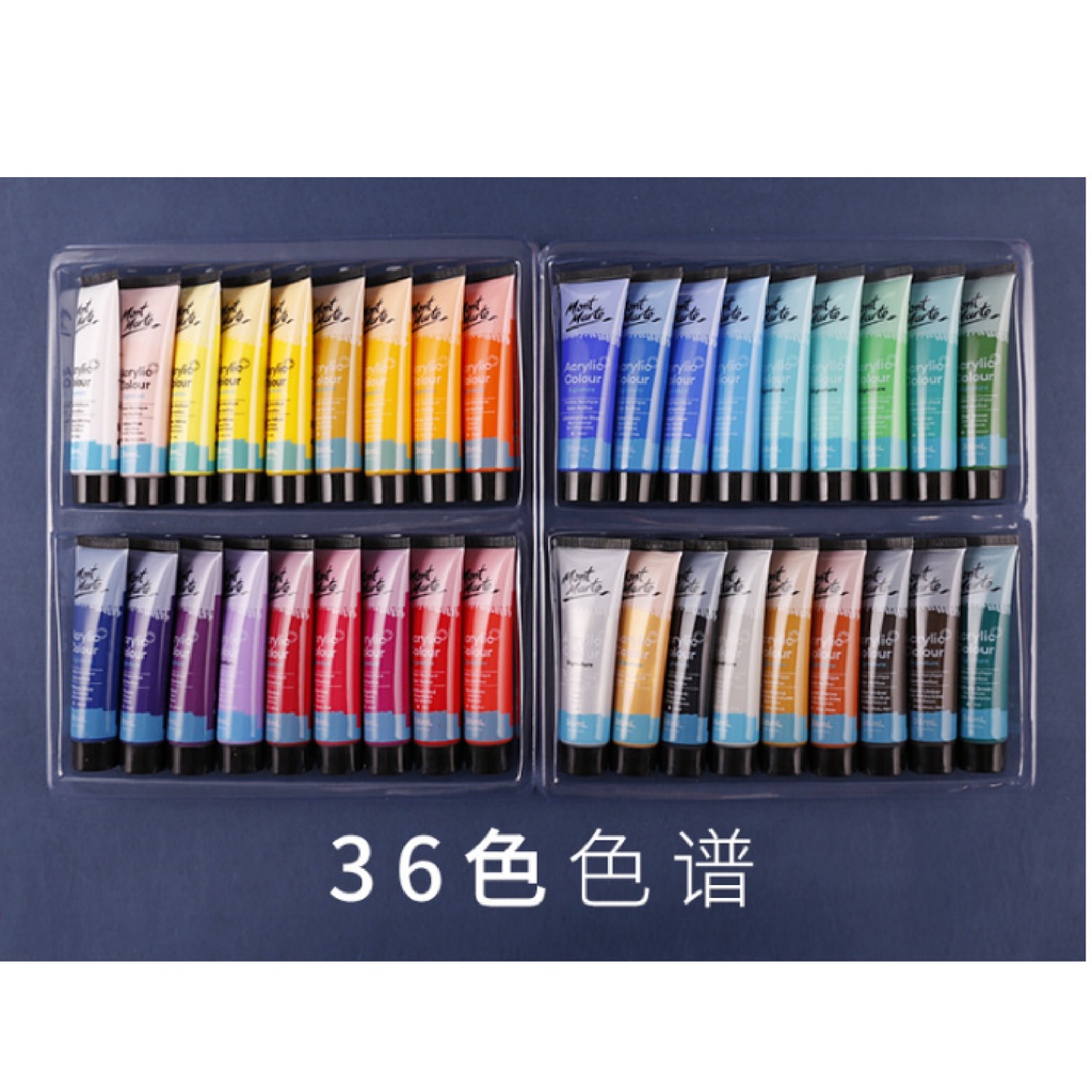 Màu acrylic montmart 36 ml bộ 18/24/36/48 màu vẽ tường, gỗ, vải, giấy, giầy
