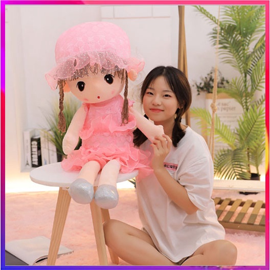 Gấu Bông Búp Bê Váy 3 Tầng Ren Chất Liệu Hàn Quốc Bền Đẹp