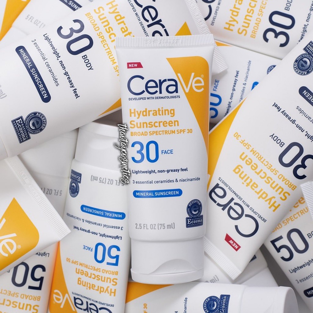 Kem chống nắng cho da mặt CeraVe Hydrating Sunscreen SPF 30 / SPF 50 Face Lotion