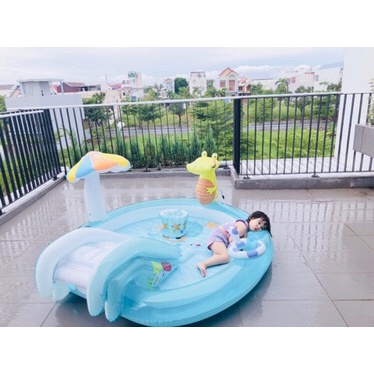 Hồ bơi cầu trượt cá sấu 57165