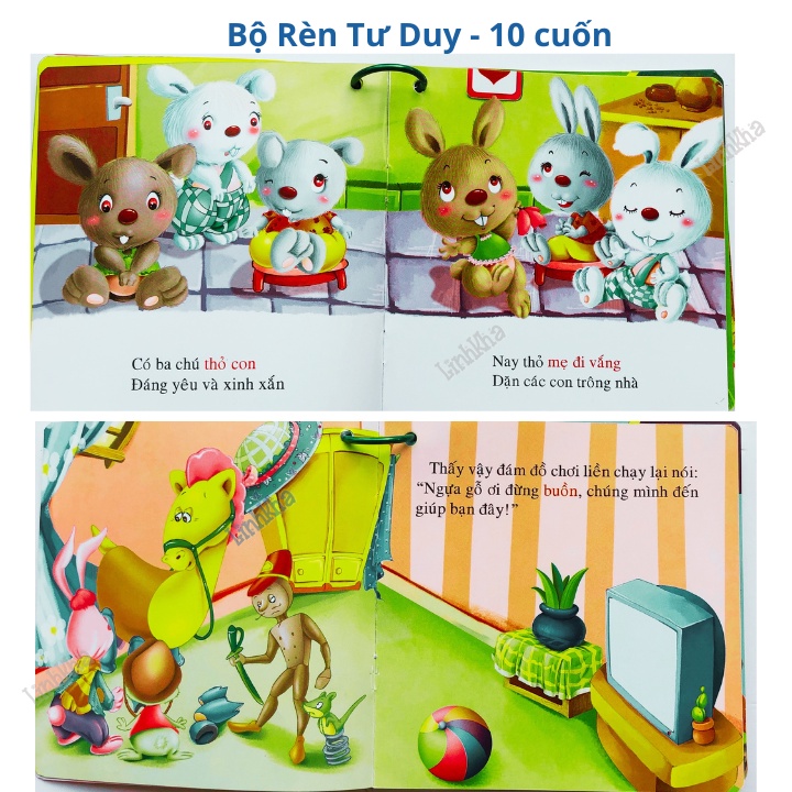 Sách Bách Khoa Toàn Thư - Rèn Luyện Tư Duy - Dạng Tập Mỏng Xâu Khoen Cho Các Bé Nhỏ