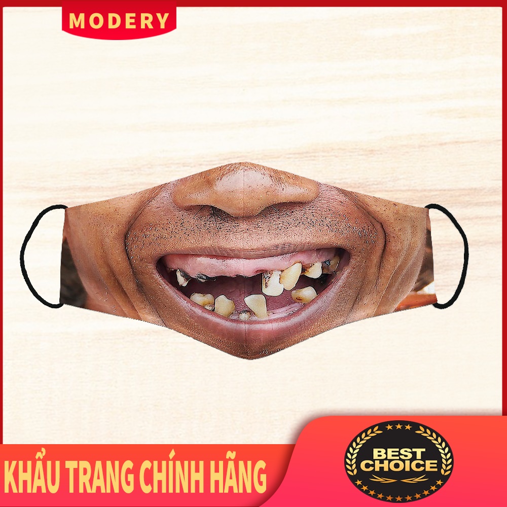 Khẩu Trang In Hình 3D Đẹp In Hình FACES (75) MODERY Vải Poly Cotton 100%, Ngăn Bụi Mịn, Kháng Khuẩn, 2021 Bảo Vệ Toàn Di