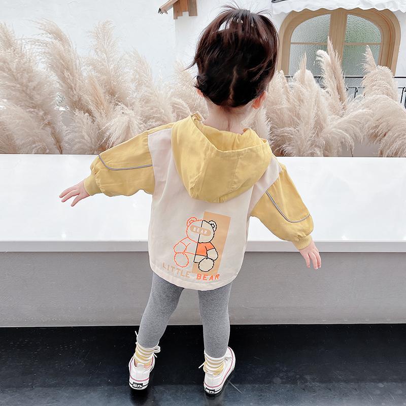 Áo Khoác Có Mũ Trùm Đầu Khóa Kéo Phối Màu Thời Trang Hàn Quốc Mới Cho Bé